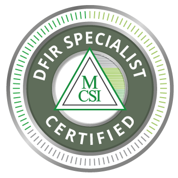 Cybersecurity Certification - Mossé Cyber Security Institute MDFIR Certified DFIR Specialist Certification