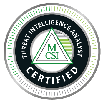 Cybersecurity Certification - Mossé Cyber Security Institute MTIA Certified Threat Intelligence Analyst Certification